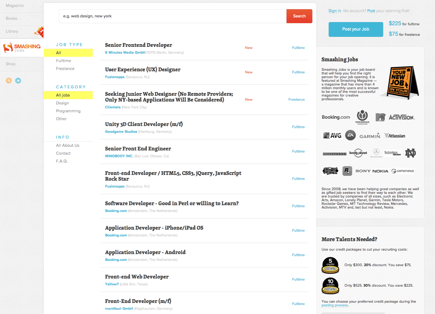 smashing jobs | web-crunch.com