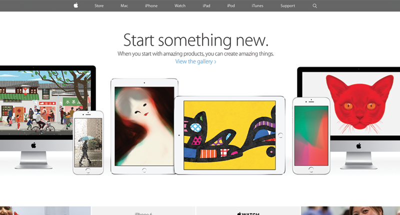 Apple's home page 2015