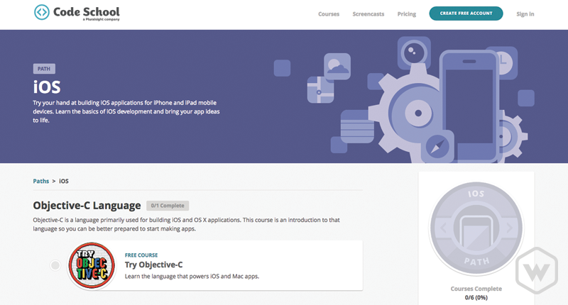 Code school course screenshot
