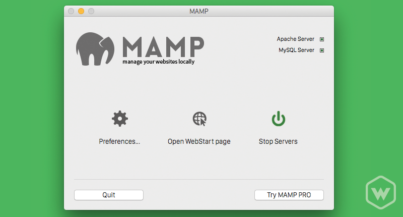 MAMP server up and running